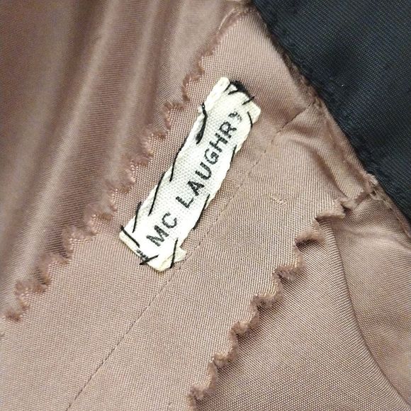 Handmade Vntg 1950s Black Velvet & Brown Midi Swing Dress - Picture 15 of 16